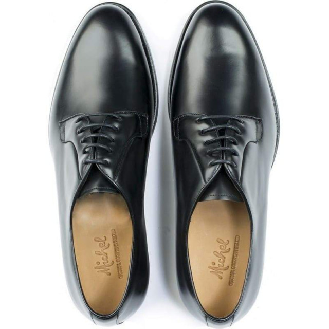 Derbies homme en cuir lisse - Noir - michel