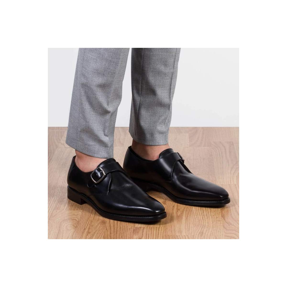 Espadrilles cuir noir pour homme