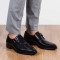 Chaussures à boucle homme en cuir noir - Noir - michel