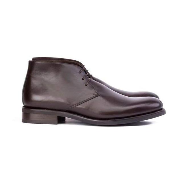 Bottines homme à lacets en cuir - Marron - michel