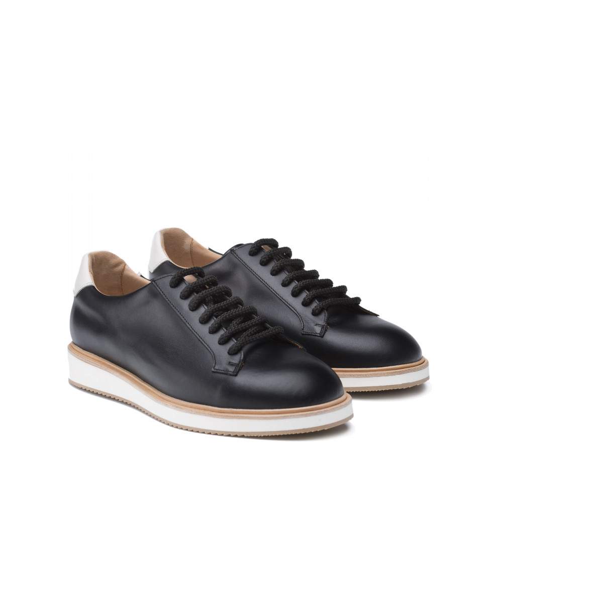 Baskets cuir homme - Noir - michel