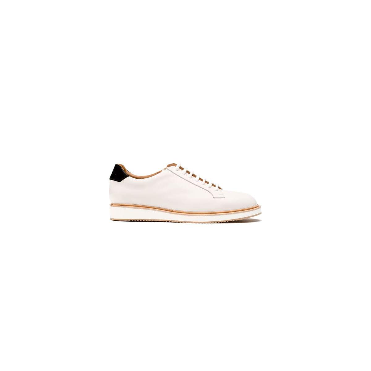 Baskets cuir homme - Blanc - michel