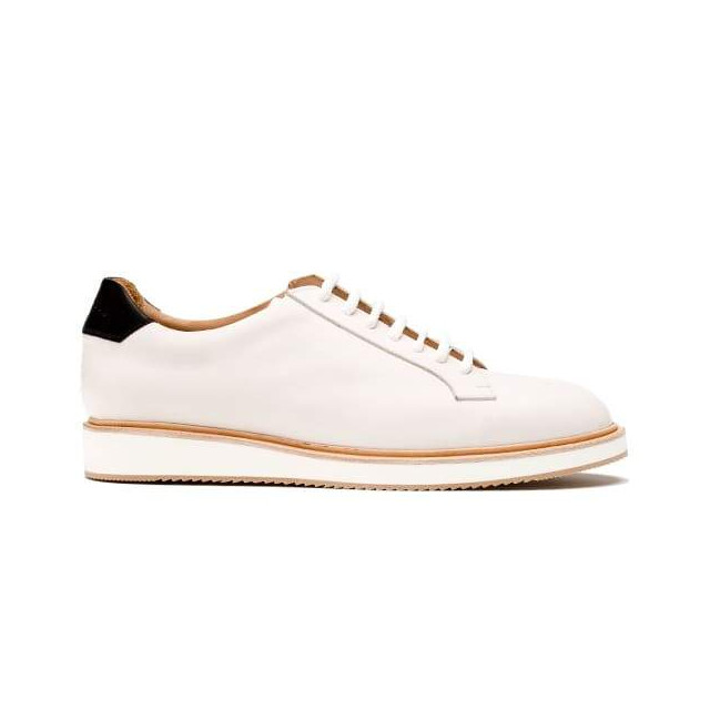 Baskets cuir homme - Blanc - michel