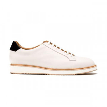 Baskets cuir homme - Blanc - michel