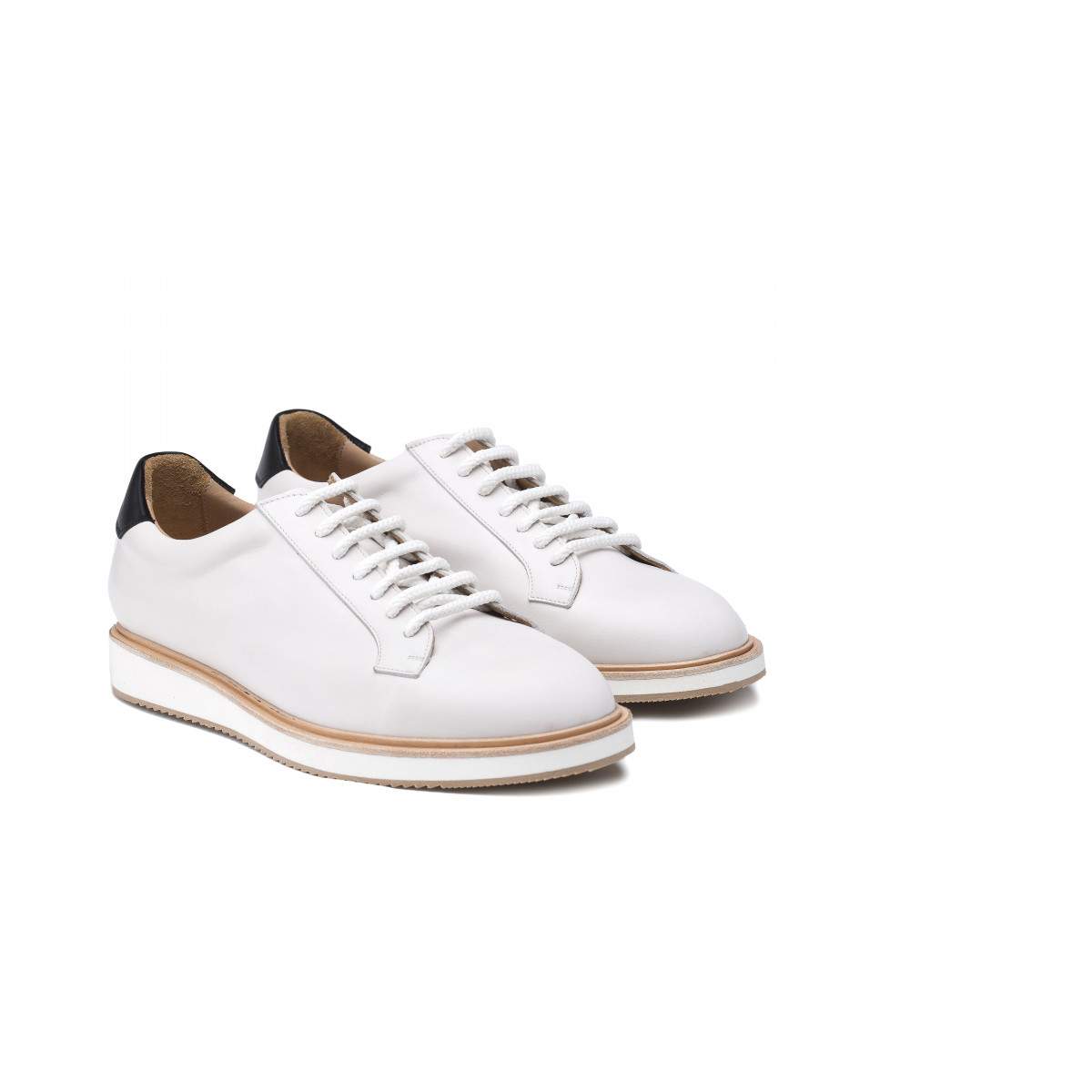 Baskets cuir homme - Blanc - michel