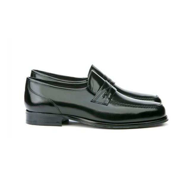 Mocassins homme en cuir noir brillant - Noir - michel