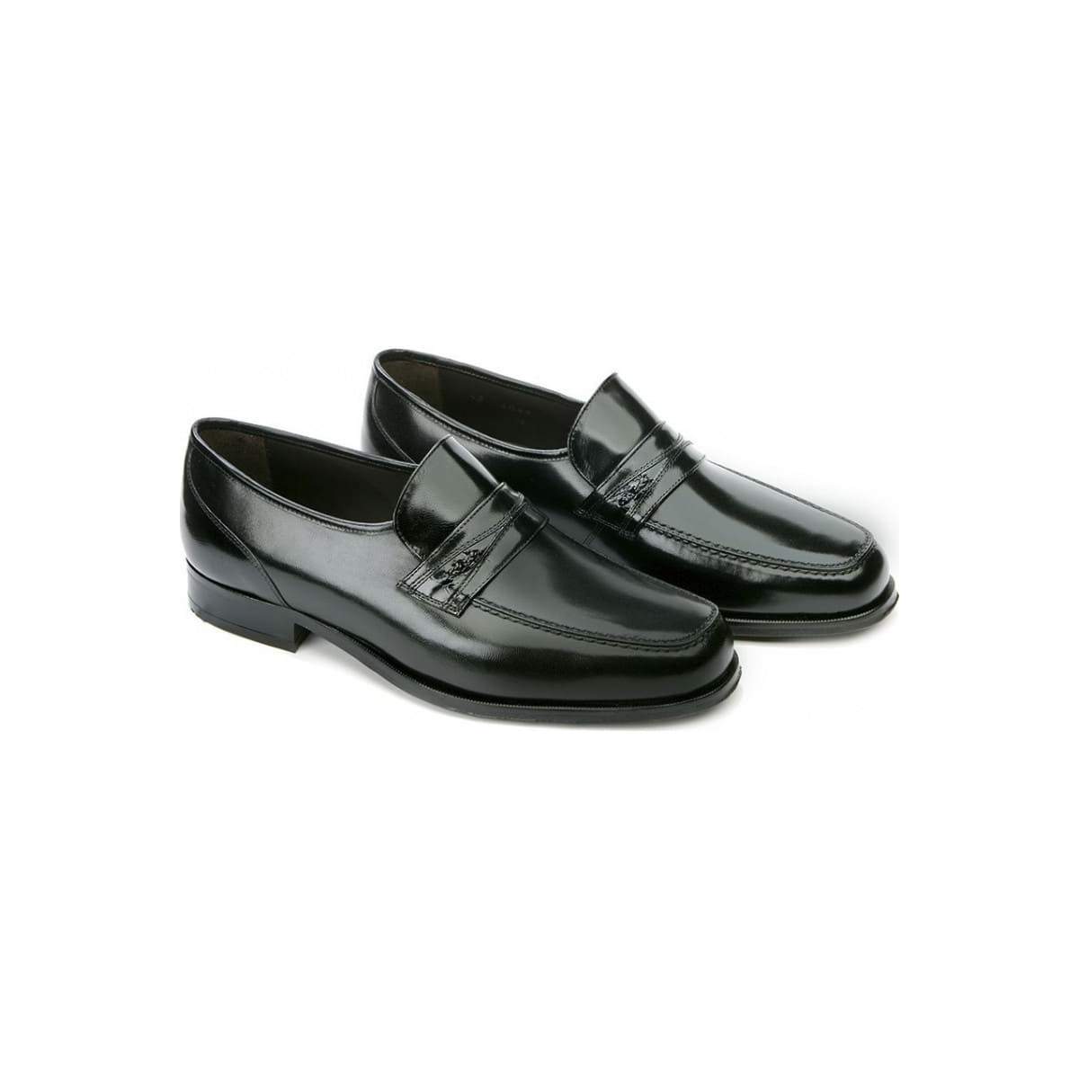 Mocassins homme en cuir noir brillant - Noir - michel