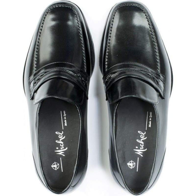 Mocassins homme en cuir noir brillant - Noir - michel