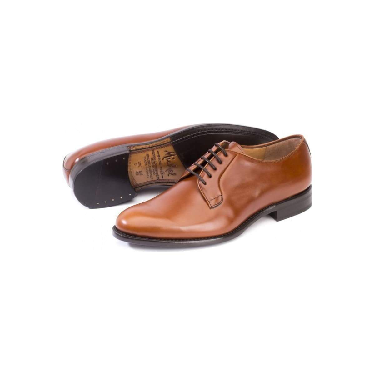 Derbies homme en cuir lisse - Marron - michel