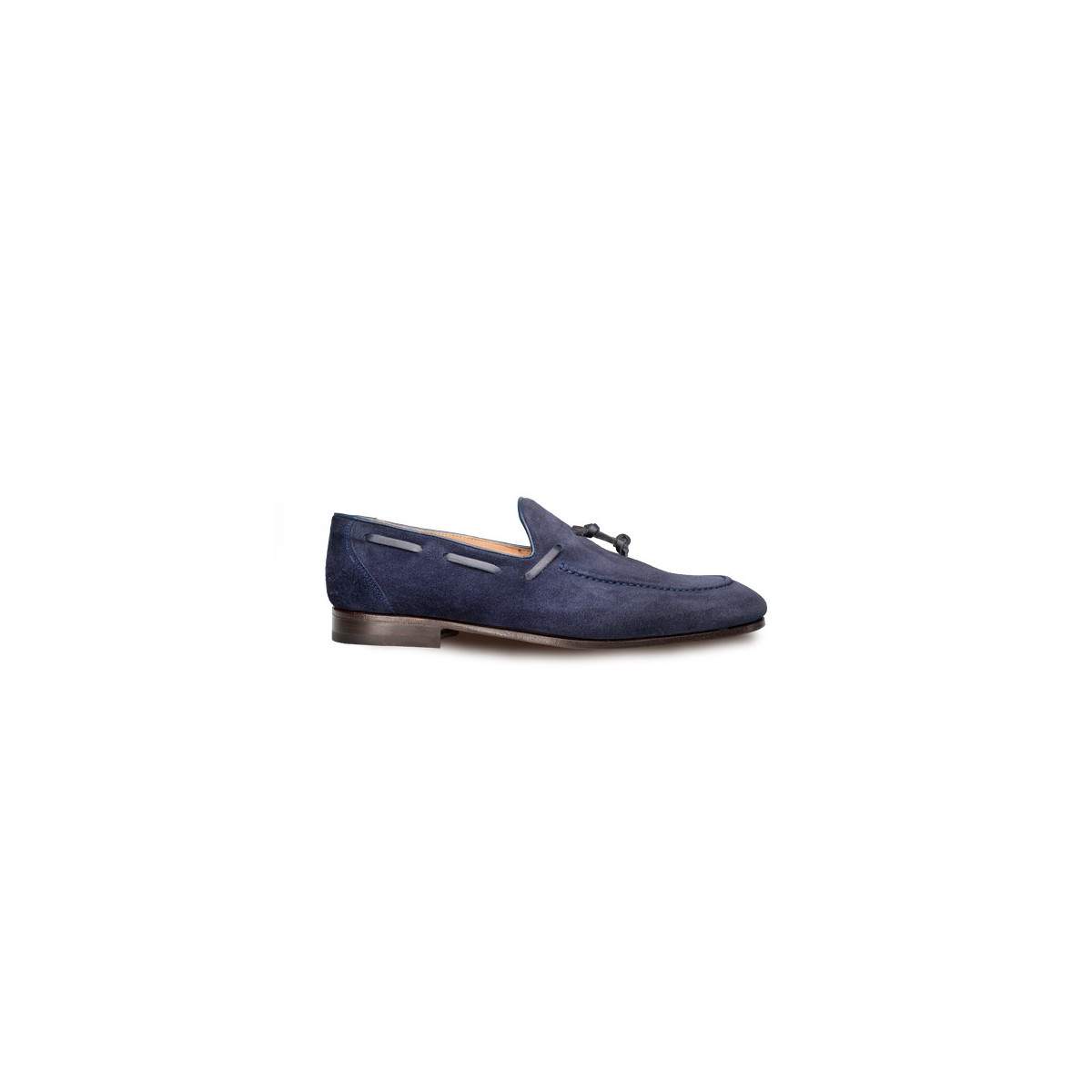 Mocassins homme en daim - Bleu - michel