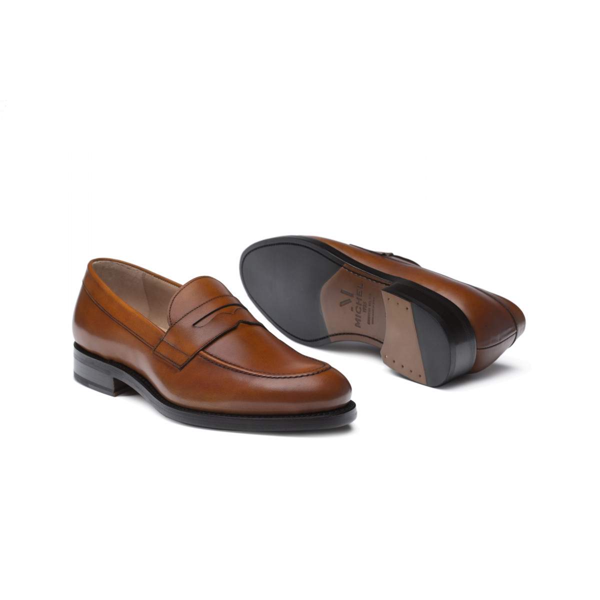 Mocassins homme en cuir - Marron - michel