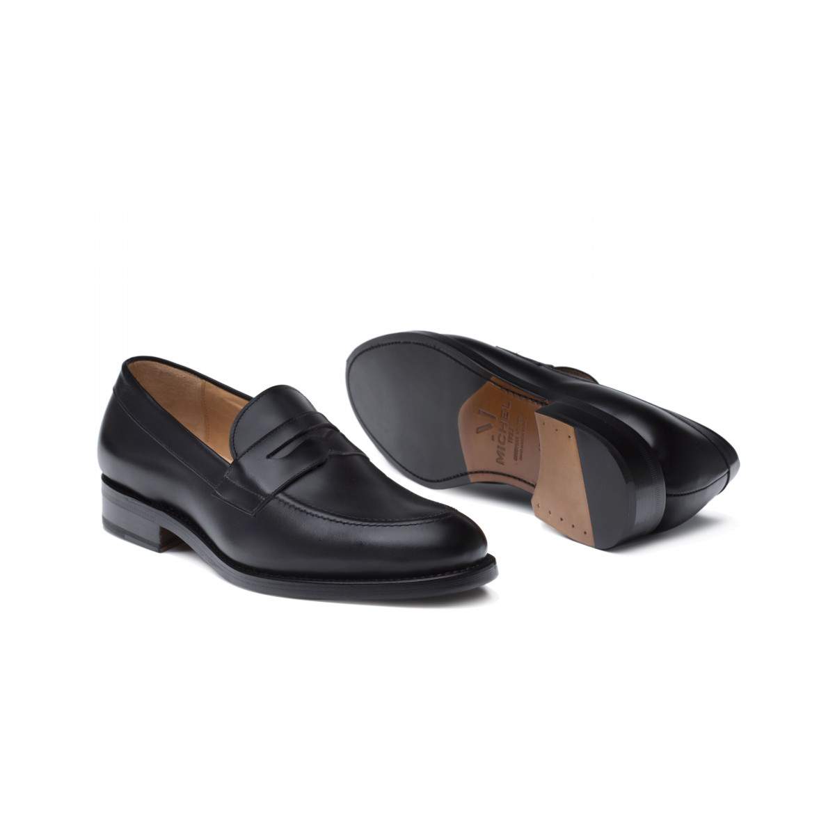 Mocassins homme en cuir - Noir - michel