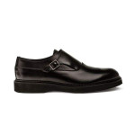 Chaussures à boucle homme en cuir lisse noir - Noir - michel