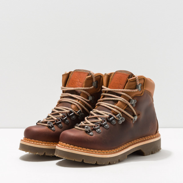 Bottines à lacets style montagne en cuir - art