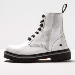 Bottines à lacets style rangers patinées - art