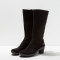 Bottes à talon en daim - art