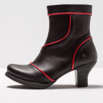 Bottines à talon en cuir bicolore - art