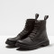 Bottines à lacets style rangers en nubuck - Noir - art