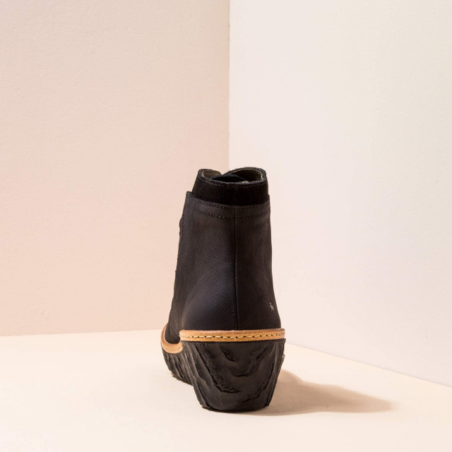 Bottines compensées lacées en cuir - Noir - El naturalista