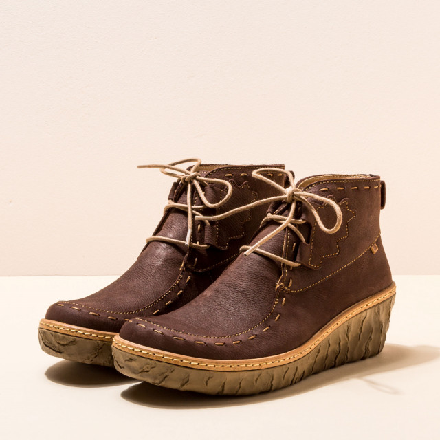 Bottines compensées en cuir à lacets - El naturalista