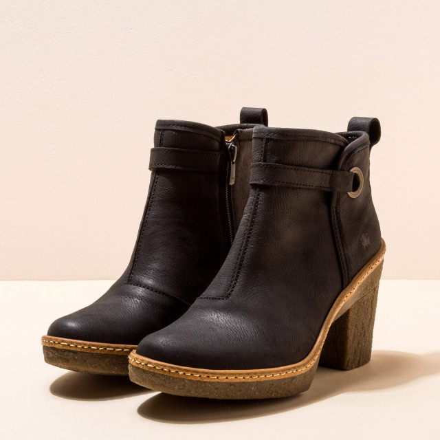 Bottines à talon recyclé - Noir - El naturalista