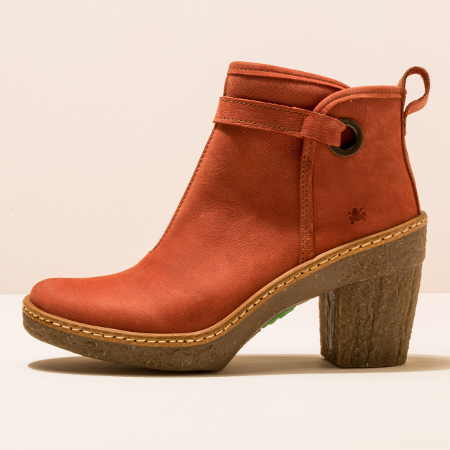 Bottines à talon recyclé - Rouge - El naturalista