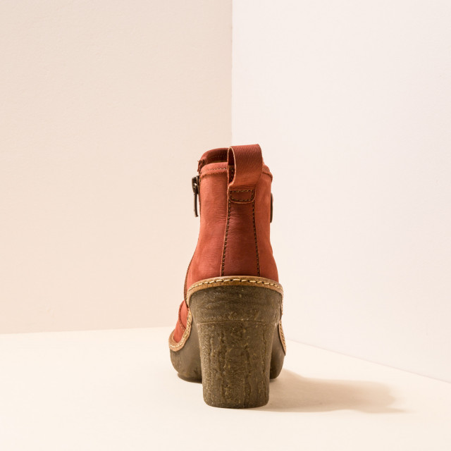 Bottines à talon recyclé - Rouge - El naturalista