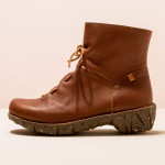 Bottines à talon froncées en cuir - El naturalista
