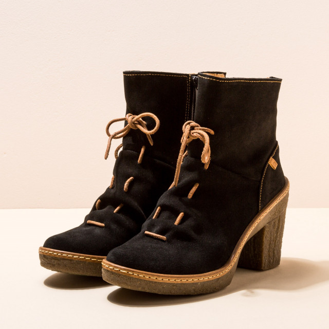 Bottines à talon à lacets en cuir suédé - El naturalista