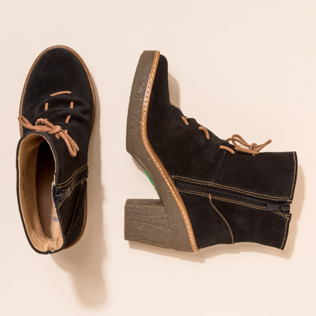 Bottines à talon à lacets en cuir suédé - El naturalista