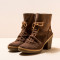 Bottines à talon à lacets en cuir suédé - El naturalista
