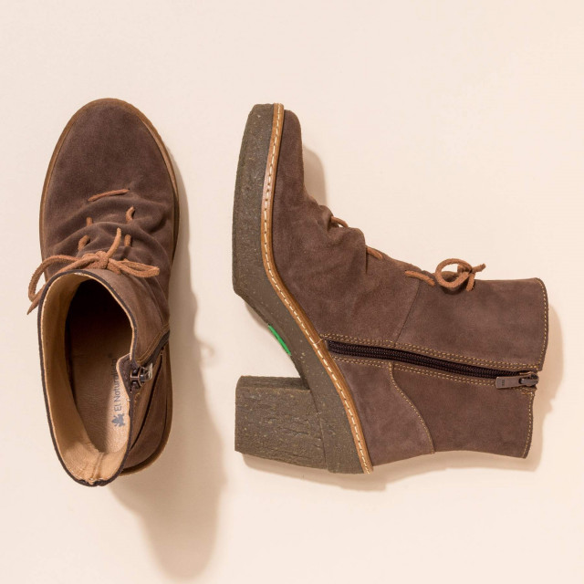 Bottines à talon à lacets en cuir suédé - El naturalista