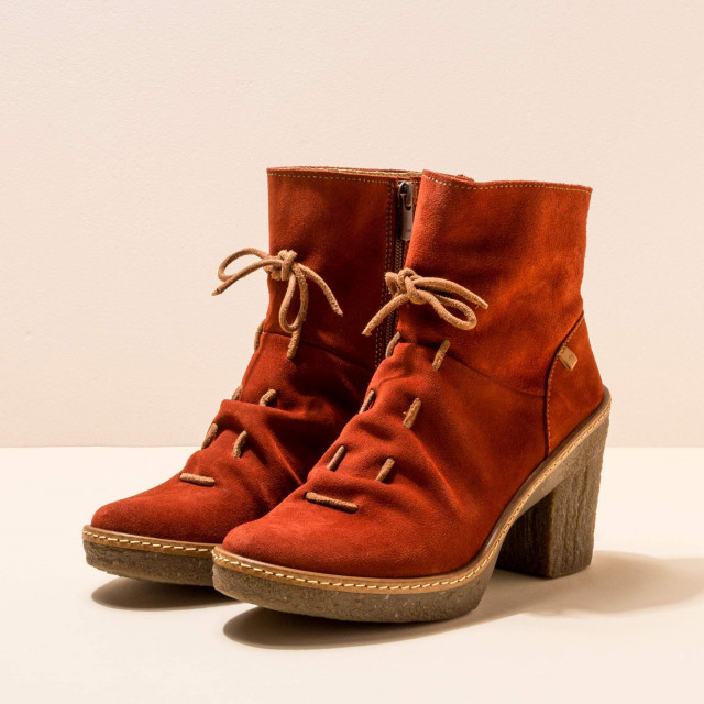 Bottines à talon à lacets en cuir suédé - El naturalista