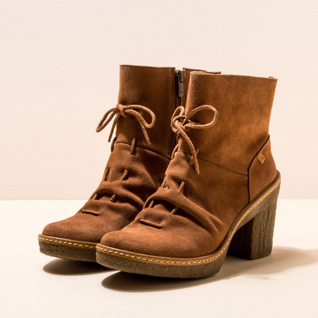Bottines à talon à lacets en cuir suédé - El naturalista