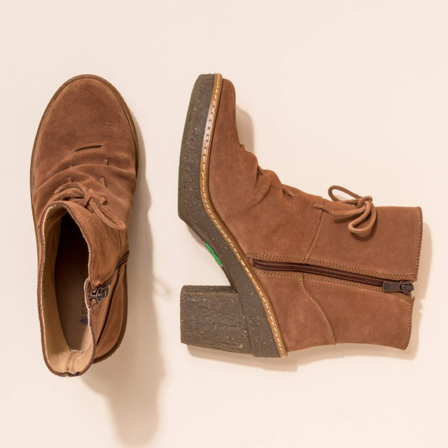 Bottines à talon à lacets en cuir suédé - El naturalista