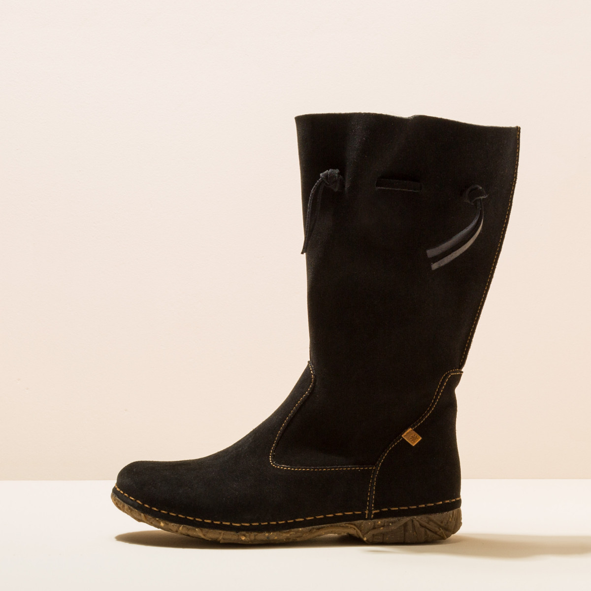 Bottes plates en cuir suédé Femme El naturalista