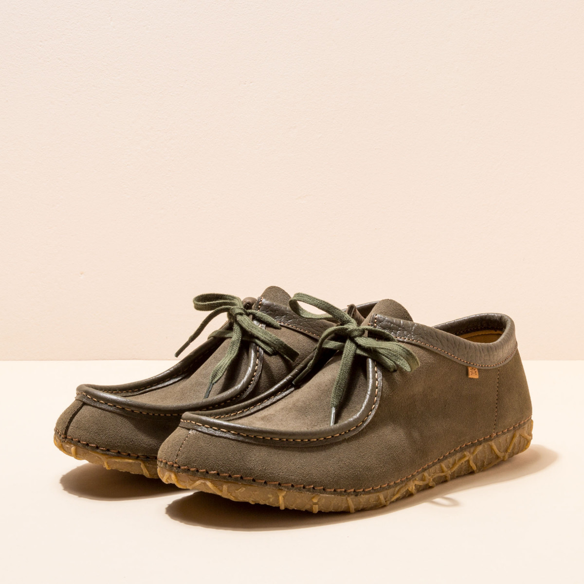 Chaussures confortables en daim - Vert - El naturalista