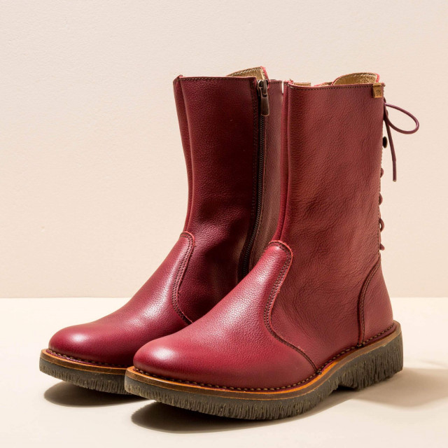 Bottes plateforme à lacets en cuir - Rouge - El naturalista