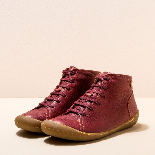 Baskets montantes en cuir au grain naturel - El naturalista