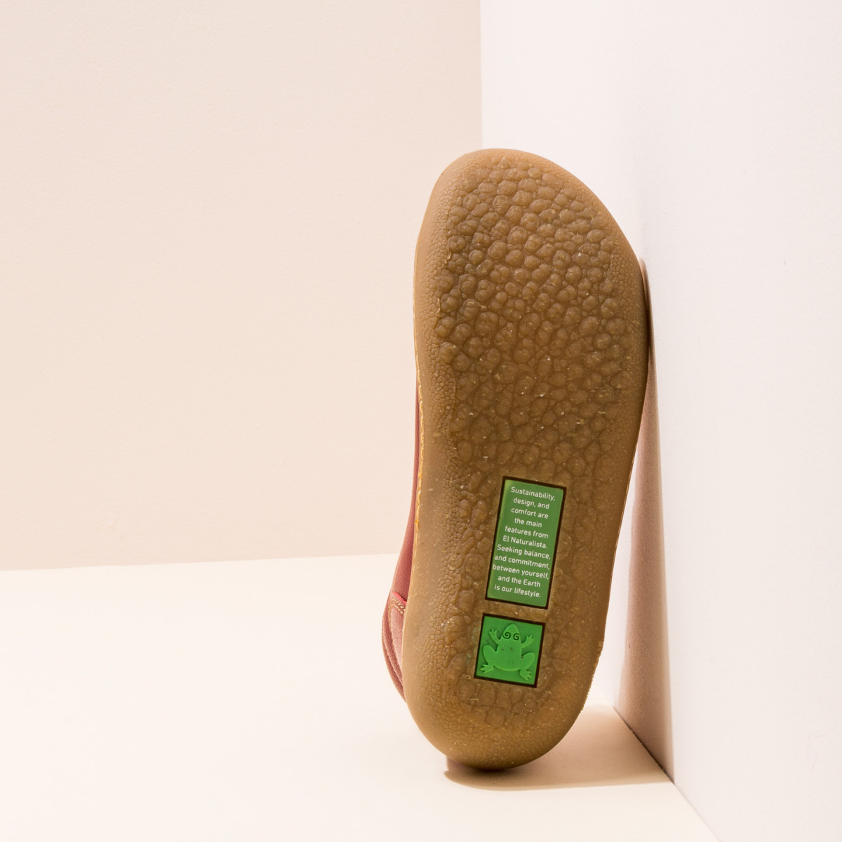 Baskets montantes en cuir au grain naturel - El naturalista