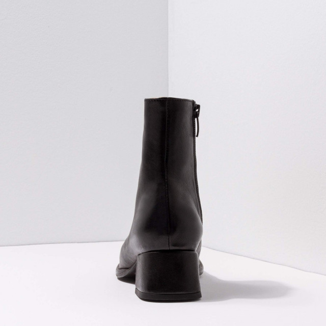 Bottines à talon carré en cuir - Noir - Neosens