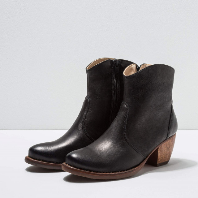 Bottines santiag en cuir - Noir - Neosens