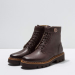 Bottines à lacets style rangers en cuir - Neosens