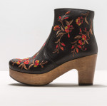 Bottines à talon plateforme brodées de fleurs - Neosens