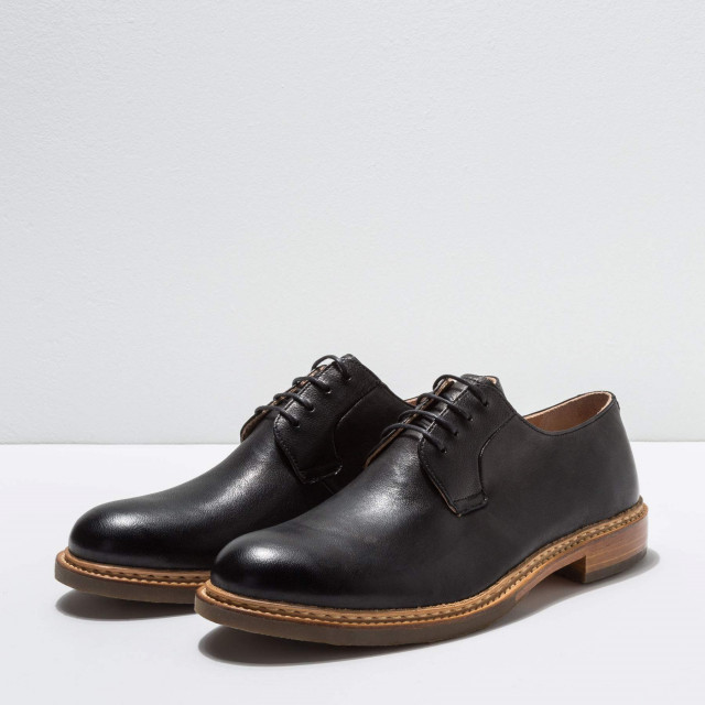 Derbies homme en cuir lisse - Noir - Neosens