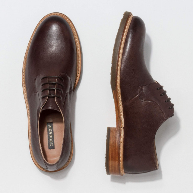 Derbies homme en cuir lisse - Marron - Neosens