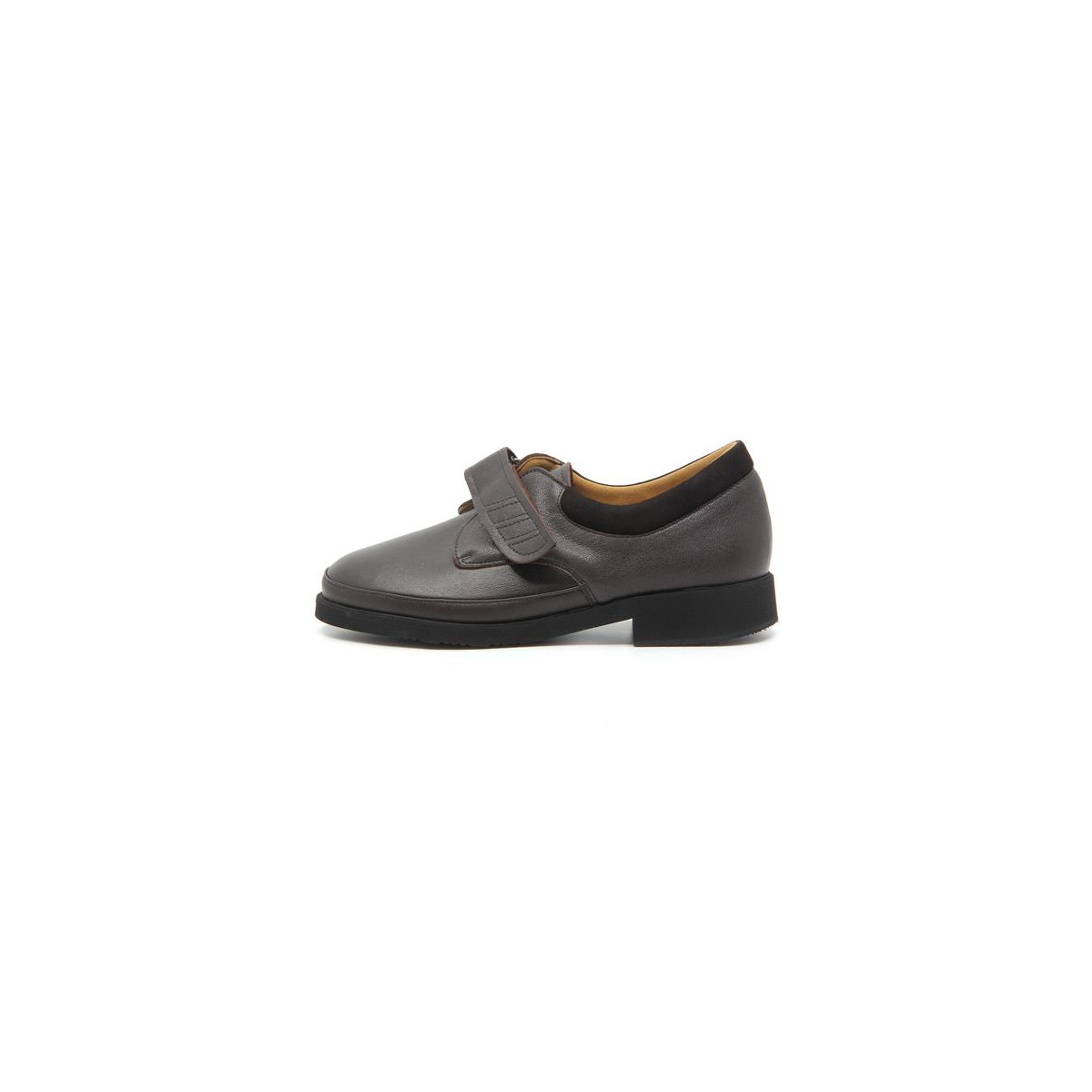 Chaussures confort ultra légères en cuir extensible - Marron - Mabel Shoes