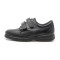 Chaussures confort en cuir à 2 velcros - Noir - Mabel Shoes