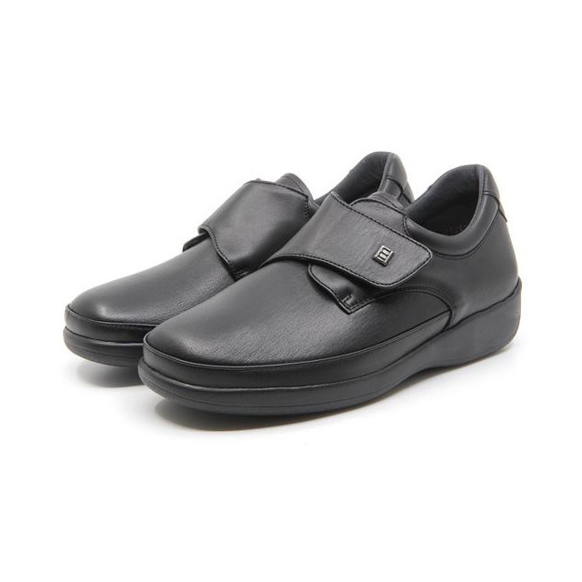 Chaussures pieds sensibles fermées par velcro - Noir - Mabel Shoes