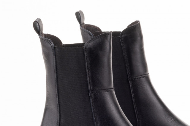 Bottines chelsea en cuir mat - Noir - Lince